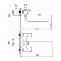 Товар: Смеситель для ванны Melodia della vita Lucia MDV32241 универсальный Хром - фото 2 Смеситель для ванны Melodia della vita Lucia MDV32241 универсальный Хром — фото 2, Смеситель для ванны