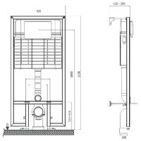 Инсталляция Bettoserb Sava Fix Slim SET40006464 для унитаза с клавишей смыва Хром глянец — фото 2, Инсталляции для унитазов