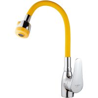 Смеситель для кухни Melodia della vita Ostessa MDV40616Yellow Хром Желтый — фото 1, Смесители для кухни