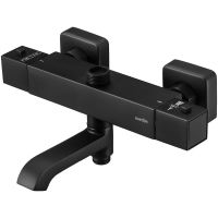 Смеситель для ванны Swedbe Hermes 9043B с термостатом Черный матовый — фото 1, Смеситель для ванны