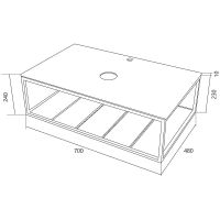 Столешница под раковину 1MarKa Loft 70 Ц0000021560 Черная — фото 2, Столешницы под раковину