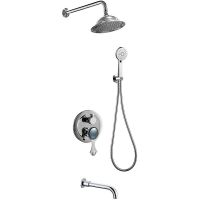 Душевая система Bronze de Luxe Yasmina NT800/B03 Хром — фото 1, Встраиваемые душевые комплекты