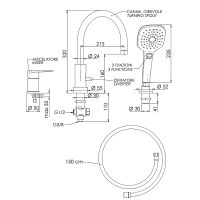 Смеситель на борт ванны Remer Dream D078CP Хром — фото 2, Смесители на борт ванны