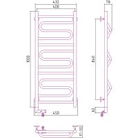Электрический полотенцесушитель Сунержа Элегия 2.0 1000x400 L 00-5218-1040 Хром — фото 3, Электрические полотенцесушители