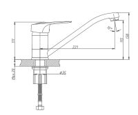 Смеситель для кухни Haiba Хром арт-HB4904 — фото 2, Смесители для кухни