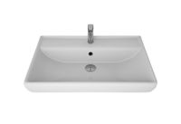 Q, 70 см, мебельный умывальник, керамический — фото 2, Мини-раковины