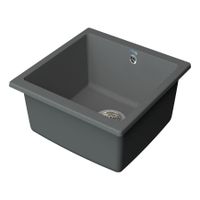 Товар: Мойка кухонная Point Бату 45 PN3008AL, серый - фото 3 Мойка кухонная Point Бату 45 PN3008AL, серый — фото 3, Кухонные мойки