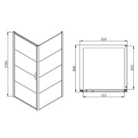 Товар: Душевой уголок Azario Richmond 90х90 AZ-NAG1221 900 BLACK профиль Черный стекло прозрачное - фото 3 Душевой уголок Azario Richmond 90х90 AZ-NAG1221 900 BLACK профиль Черный стекло прозрачное — фото 3, Квадратные душевые уголки