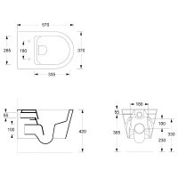 Товар: Унитаз Alice Hide 31170109 подвесной Белый матовый без сиденья - фото 4 Унитаз Alice Hide 31170109 подвесной Белый матовый без сиденья — фото 4, Подвесные унитазы