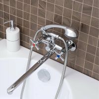 Смеситель для ванны Ростовская Мануфактура Сантехники SL138-140P универсальный Хром — фото 5, Для душа и ванны