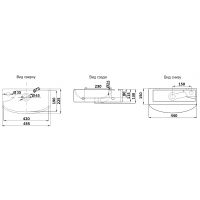 Раковина CeramaLux 46 7946R Белая — фото 2, Раковины