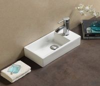 Товар: Раковина CeramaLux 40 9048DL Белая - фото 3 Раковина CeramaLux 40 9048DL Белая — фото 3, Раковины