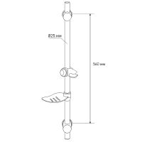 Товар: Душевая штанга Melodia della vita Standard Middle MKP20119BL Хром - фото 2 Душевая штанга Melodia della vita Standard Middle MKP20119BL Хром — фото 2, Штанги для душа