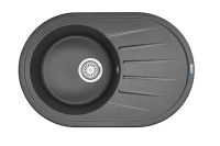 Granula-7601, ГРАФИТ, кухонная мойка, СтандАРТ кварц — фото 1, Кухонные мойки