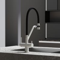 Смеситель для кухни Sancos Dora Белый гранит Черный арт-SC4003GR — фото 7, Смесители для кухни