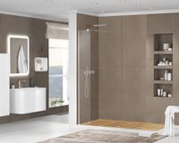 Душевая перегородка CEZARES LIBERTA-L-1-25-GR-Cr — фото 1, Душевые перегородки