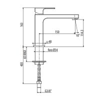 Смеситель для раковины Gattoni Kubik 2581/25C0 Хром — фото 2, Смесители для раковины