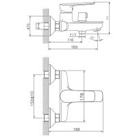 Товар: Смеситель для ванны Haiba HB60198 Хром - фото 2 Смеситель для ванны Haiba HB60198 Хром — фото 2, Смеситель для ванны