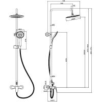 Душевая система Rossinka RS45-45 Хром — фото 2, Душевые системы