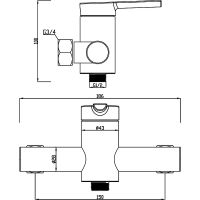 Смеситель для душа Swedbe Diana 1020B Черный матовый — фото 2, Смеситель для душа