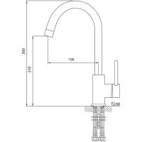 Смеситель для кухни Melodia della vita Ostessa MDV35116_bg Бежевый — фото 2, Смесители для кухни
