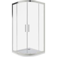 Душевой уголок Good Door Cofe R-100-C-CH 100x100 КФ00023 профиль Хром стекло прозрачное — фото 1, Душевые уголки четверть круга