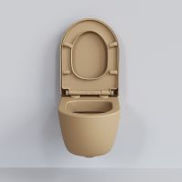 Товар: Унитаз Ambassador Abner 103T20501R подвесной Темно-бежевый матовый без сиденья - фото 8 Унитаз Ambassador Abner 103T20501R подвесной Темно-бежевый матовый без сиденья — фото 8, Подвесные унитазы