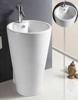 Товар: Раковина CeramaLux 52 B134B Белая - фото 2 Раковина CeramaLux 52 B134B Белая — фото 2, Раковины напольные