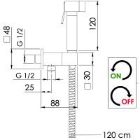 Товар: Гигиенический душ с запорным вентилем Remer 338Q332OS Хром - фото 2 Гигиенический душ с запорным вентилем Remer 338Q332OS Хром — фото 2, Гигиенические души