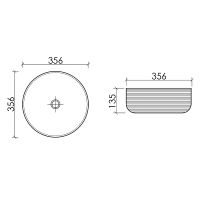 Раковина-чаша Ceramicanova Element 36 CN6073MB Черная матовая — фото 12, Раковины накладные