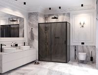 Товар: Душевая стенка Ambassador Forsa 80 80ABB профиль Черный стекло тонированное - фото 7 Душевая стенка Ambassador Forsa 80 80ABB профиль Черный стекло тонированное — фото 7, Боковые стенки