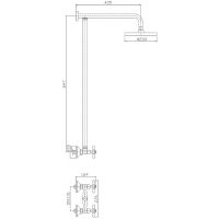 Душевая система Haiba HB2413 Хром — фото 3, Душевые стойки
