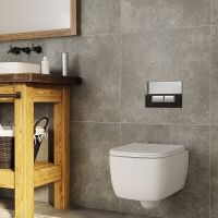 Клавиша смыва Iddis Uniglass UNG10GBi77 Черная — фото 3, Кнопки смыва