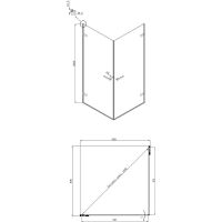 Товар: Душевой уголок Ambassador Abner 100х100 10011106 профиль Хром стекло прозрачное - фото 6 Душевой уголок Ambassador Abner 100х100 10011106 профиль Хром стекло прозрачное — фото 6, Душевые уголки