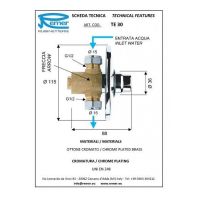 Товар: Запорный вентиль Remer TE30 Tempor порционный Хром - фото 2 Запорный вентиль Remer TE30 Tempor порционный Хром — фото 2, Комплектующие для туалета