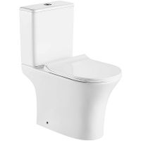 Унитаз компакт Azario Fretta Round AZ-7121 с бачком и сиденьем Микролифт — фото 1, Напольные унитазы