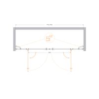 Товар: Душевая дверь CEZARES VERONA-W-B-22-180-C-Cr - фото 3 Душевая дверь CEZARES VERONA-W-B-22-180-C-Cr — фото 3, Распашные душевые двери