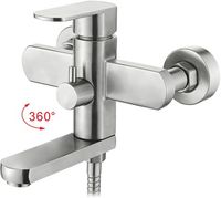 Смеситель для ванны Accoona H205 A63205 Нержавеющая сталь — фото 3, Смеситель для ванны