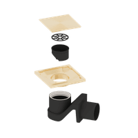 Товар: Душевой лоток Drain Leo-02-10 квадрат 100*100 Золото браш Ø 50 мм - фото 4 Душевой лоток Drain Leo-02-10 квадрат 100*100 Золото браш Ø 50 мм — фото 4, Трапы для душа