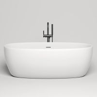 Ванна из искусственного камня Salini Luce 170х85 100121M Белая матовая — фото 3, Ванны из искусственного камня