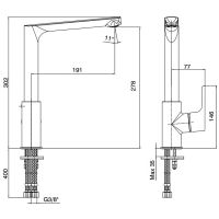 Товар: Смеситель для кухни E.C.A. Luna 102118043EX Хром - фото 2 Смеситель для кухни E.C.A. Luna 102118043EX Хром — фото 2, Смесители для кухни