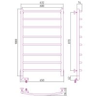 Товар: Электрический полотенцесушитель Сунержа Галант 2.0 1200x600 L 00-5200-1060 Хром - фото 2 Электрический полотенцесушитель Сунержа Галант 2.0 1200x600 L 00-5200-1060 Хром — фото 2, Электрические полотенцесушители