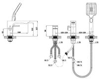 Смеситель «Berlin» на борт ванны на 3 отверстия, арт. BR355 — фото 2, Смесители на борт ванны