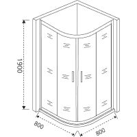 Товар: Душевой уголок Good Door Cofe R-80-C-CH 80x80 КФ00021 профиль Хром стекло прозрачное - фото 2 Душевой уголок Good Door Cofe R-80-C-CH 80x80 КФ00021 профиль Хром стекло прозрачное — фото 2, Душевые уголки