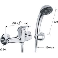 Товар: Смеситель для душа Remer Серия 35 F39 Хром - фото 2 Смеситель для душа Remer Серия 35 F39 Хром — фото 2, Смеситель для душа