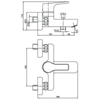 Товар: Смеситель для ванны E.C.A. Luna 102102450EX Хром - фото 2 Смеситель для ванны E.C.A. Luna 102102450EX Хром — фото 2, Смеситель для ванны