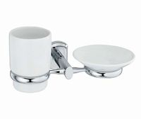 Товар: Аксесс Oder K-3026C Держатель стакана и мыльницы, (блистер), КЕРАМИКА, хром, WasserKRAFT - фото 3 Аксесс Oder K-3026C Держатель стакана и мыльницы, (блистер), КЕРАМИКА, хром, WasserKRAFT — фото 3, Комплектующие для туалета