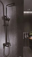 Душевая система Rose R28H R2836H Черная матовая — фото 2, Душевые системы