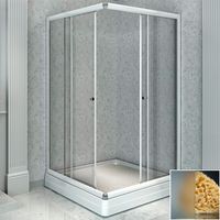 Душевой уголок Radomir 100x100 1-09-1-0-0-1191 профиль Белый стекло матовое — фото 1, Душевые уголки