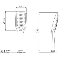 Ручной душ Melodia della vita Standard MKP20434 Хром — фото 2, Лейки для душа